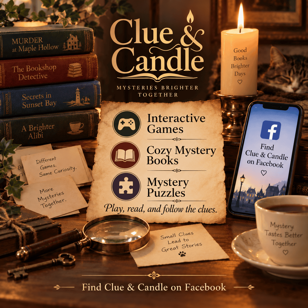Clue and Candle Facebook